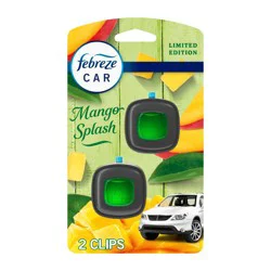 Febreze Car Air Freshener Vent Clip Mango Splash - 2ct