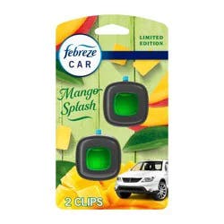 Febreze Car Air Freshener Vent Clip Mango Splash - 2ct