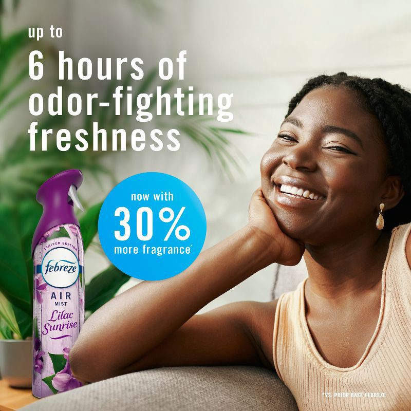 slide 8 of 13, Febreze Odor-Fighting Air Freshener Lilac Sunrise, 1 ct