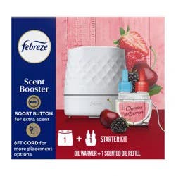 Febreze Plug Scent Booster Air Freshener Oil Diffuser Continuous Scent Device Cherries & Berries - 2ct