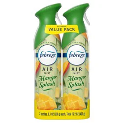 Febreze Odor-Fighting Air Freshener Mango Splash - 2ct: Aerosol, Non-Powered