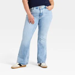 Women's High-Rise Vintage Flare Jeans - Ava & Viv™ Light Wash 26
