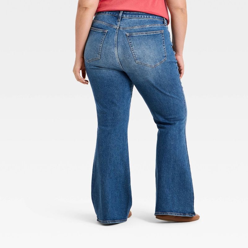 slide 2 of 3, Women's High-Rise Vintage Flare Jeans - Ava & Viv™ Medium Wash 17, 1 ct