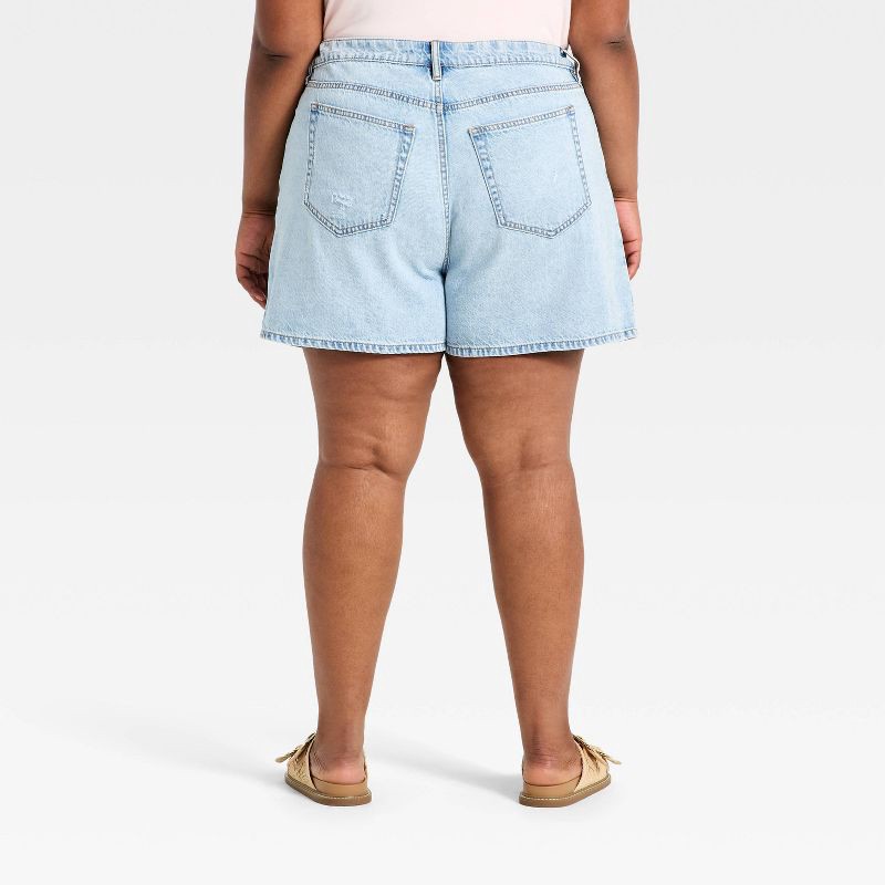 slide 2 of 3, Women's High-Rise Split Hem Jean Shorts - Ava & Viv™ Light Vintage Wash 18, 1 ct