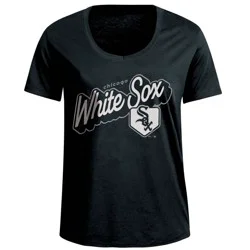 MLB Chicago White Sox Women's Bi-Blend Scoop Neck T-Shirt - M
