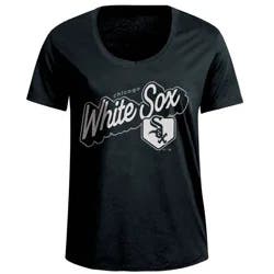MLB Chicago White Sox Women's Bi-Blend Scoop Neck T-Shirt - M