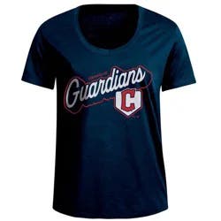 MLB Cleveland Guardians Women's Bi-Blend Scoop Neck T-Shirt - L