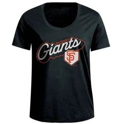 MLB San Francisco Giants Women's Bi-Blend Scoop Neck T-Shirt - S