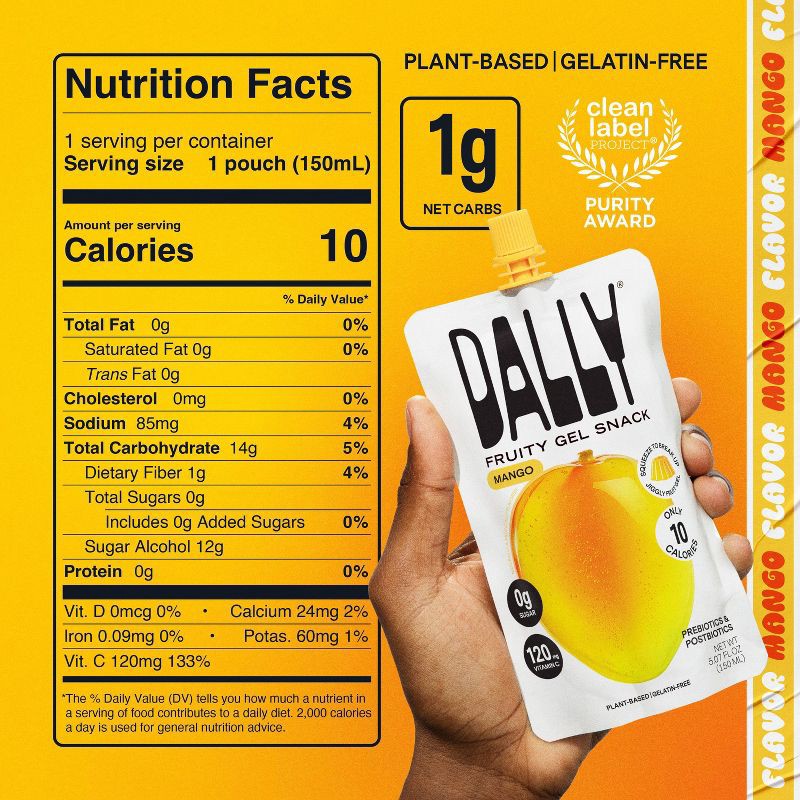 slide 5 of 6, Dally Mango Gel Snack - 5.07 fl oz, 5.07 fl oz
