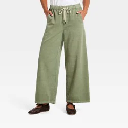 Women's High-Rise Regular Fit Ankle Pull-On Pants - Universal Thread™ Olive Green XS
