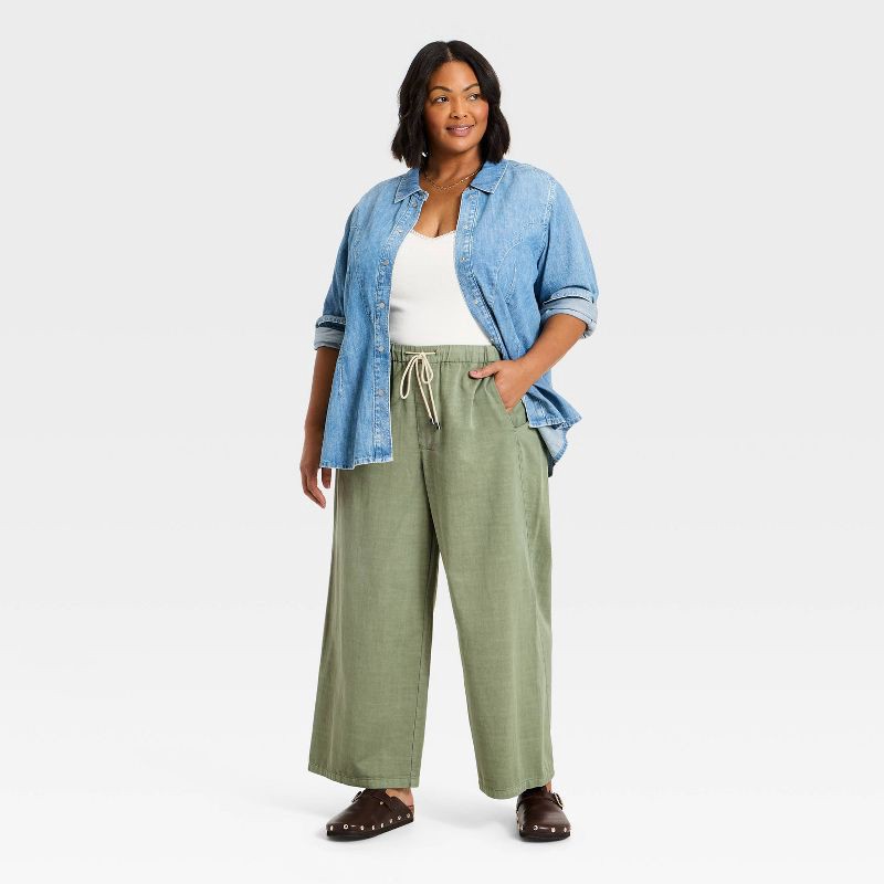 slide 3 of 3, Women's High-Rise Regular Fit Ankle Pull-On Pants - Universal Thread™ Olive Green XXL, 1 ct