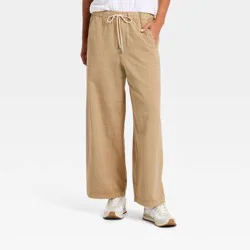 Women's High-Rise Regular Fit Ankle Pull-On Pants - Universal Thread™ Tan L