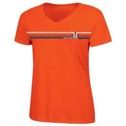 MLB Houston Astros Women's Bi-Blend V-Neck T-Shirt - M