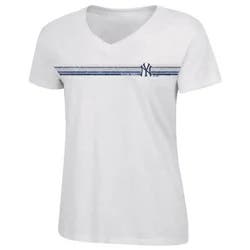 MLB New York Yankees Women's Bi-Blend V-Neck T-Shirt - XL