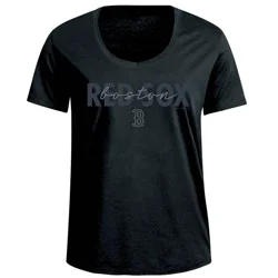 MLB Boston Red Sox Women's Black Bi-Blend T-Shirt - M