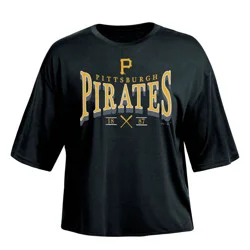 MLB Pittsburgh Pirates Women's Fashion Fit Crop T-Shirt - XL