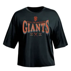 MLB San Francisco Giants Women's Fashion Fit Crop T-Shirt - M