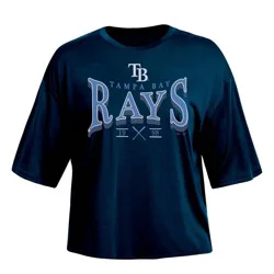 MLB Tampa Bay Rays Women's Fashion Fit Crop T-Shirt - M