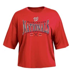 MLB Washington Nationals Women's Fashion Fit Crop T-Shirt - S