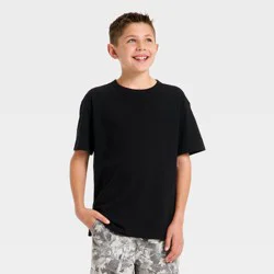 Boys' Oversized Short Sleeve T-Shirt - art class™ Black M
