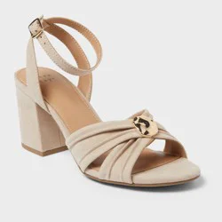 Women's Bibi Heels with Memory Foam Insole - A New Day™ Light Taupe 9.5