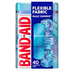 Band-Aid Brand Flexible Fabric Adhesive Bandages - Magic Shimmer Dragon Design - Assorted Sizes - 40ct
