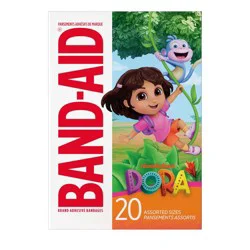 Band-Aid Brand Adhesive Bandages - Nickelodeon Dora Characters - Assorted Sizes - 20ct