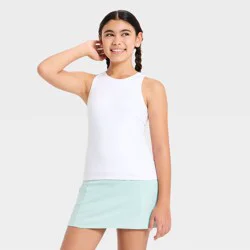 Girls' High Neck Super Soft Tank Top - art class™ White XL