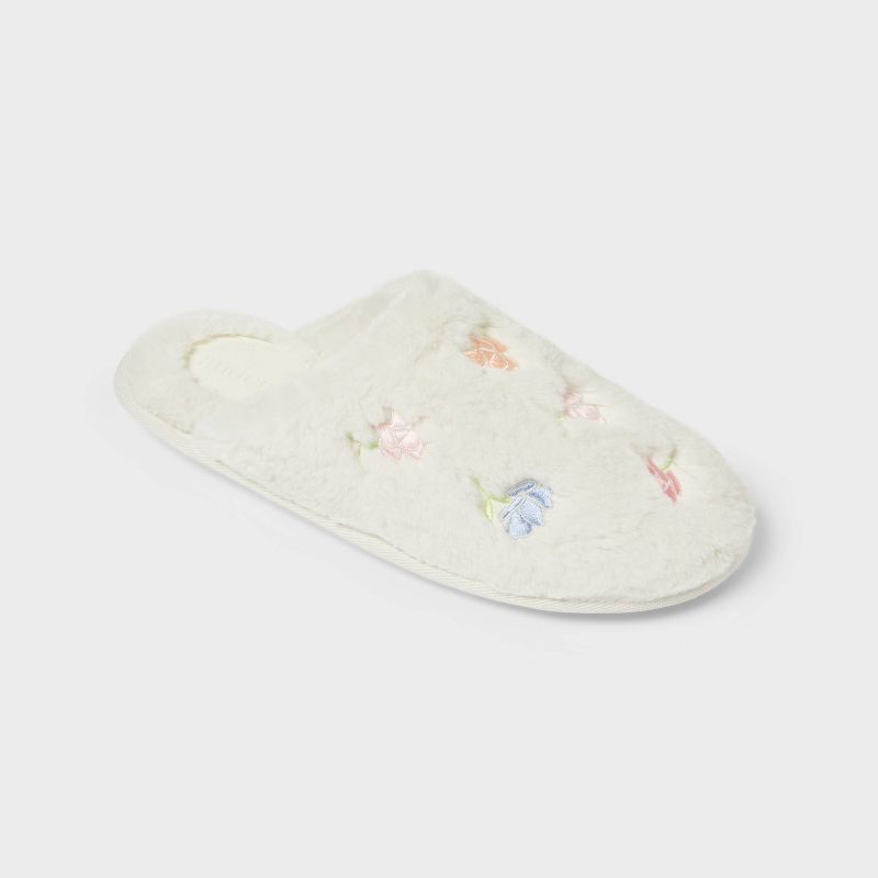 slide 1 of 4, Women's Emily Scuff Slippers - Auden™ Ivory XL, 1 ct