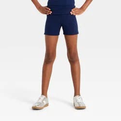 Girls' Super Soft Short Bike Shorts - art class™ Blue M