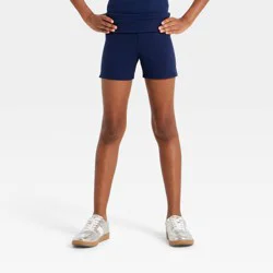 Girls' Super Soft Short Bike Shorts - art class™ Blue L
