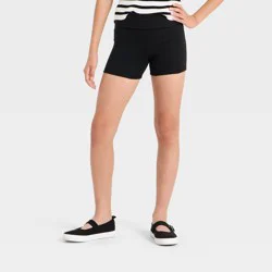 Girls' Super Soft Short Bike Shorts - art class™ Black M