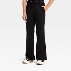 Girls' Fleece Flare Leg Sweatpants - art class™ Black L