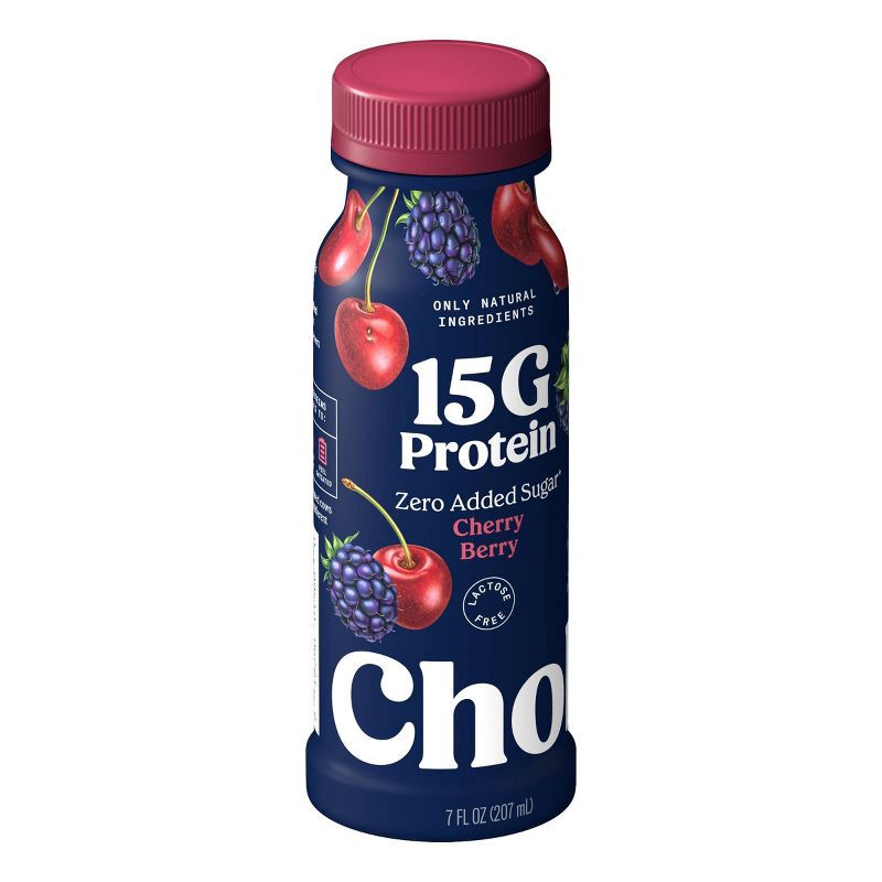 slide 2 of 7, Chobani Cherry Berry Greek Yogurt Drink - 15g Protein 7 fl oz, 15 gram, 7 fl oz