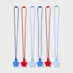 6ct 4th of July USA Star Bubble Necklace Favor - Spritz™