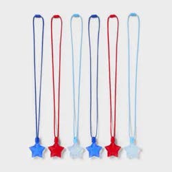6ct 4th of July USA Star Bubble Necklace Favor - Spritz™