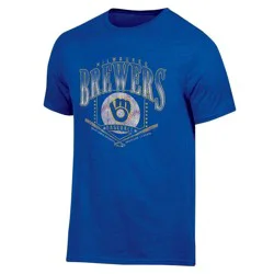 MLB Milwaukee Brewers Men's Biblend Coop T-Shirt - XL