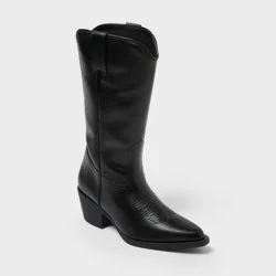 Women's Reed Boots with Memory Foam Insole - Universal Thread™ Black 9
