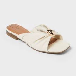 Women's Thea Sandals with Memory Foam Insole - A New Day™ Cream 6.5