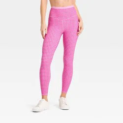 Women's High-Rise Piped 7/8 Leggings - JoyLab™ Pink XXL