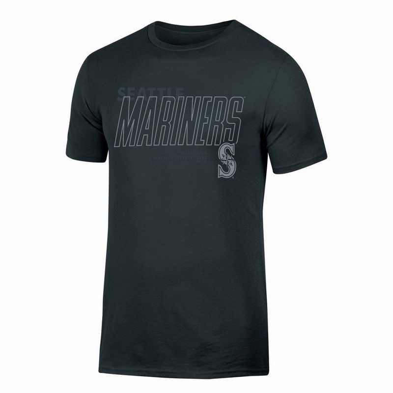 slide 1 of 3, MLB Seattle Mariners Men's Black Core T-Shirt - M, 1 ct