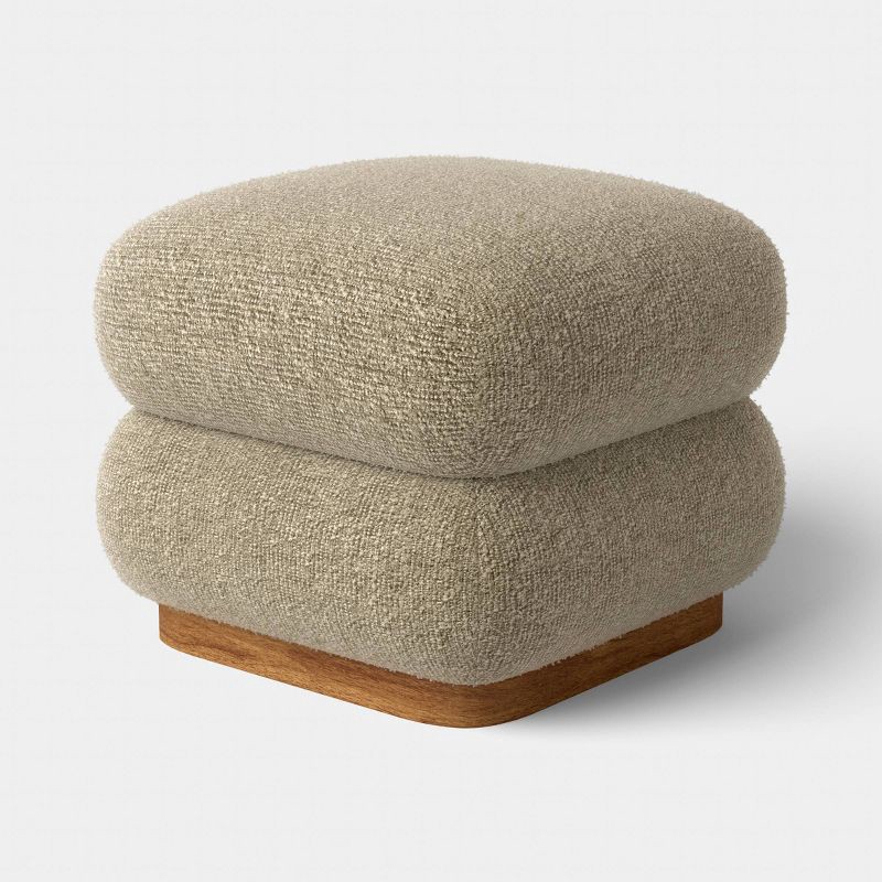 slide 1 of 2, Upholstered Storage Ottoman Lifting Storage Warm Oatmeal - Threshold™, 1 ct