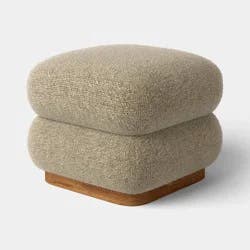 Upholstered Storage Ottoman Lifting Storage Warm Oatmeal - Threshold™