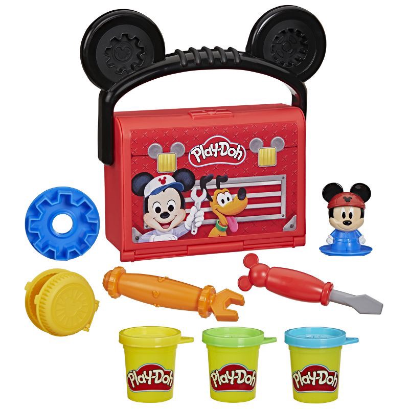 slide 2 of 9, Play-Doh Disney Junior Mickey On-the-Go Garage Playset, 1 ct