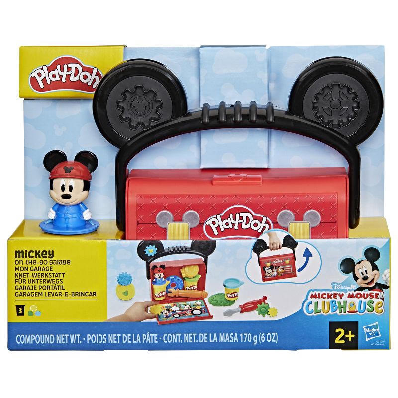 slide 3 of 9, Play-Doh Disney Junior Mickey On-the-Go Garage Playset, 1 ct