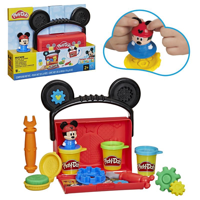 slide 1 of 9, Play-Doh Disney Junior Mickey On-the-Go Garage Playset, 1 ct