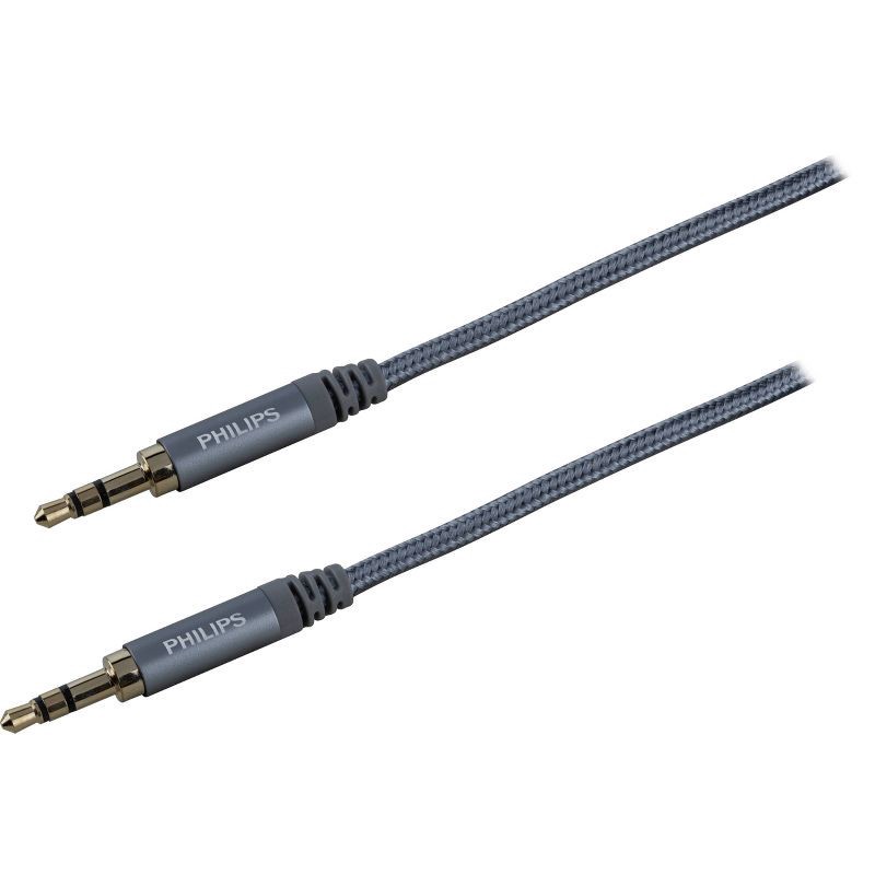 slide 2 of 5, Philips 3.5mm Auxiliary Audio Cable - Silver, 1 ct