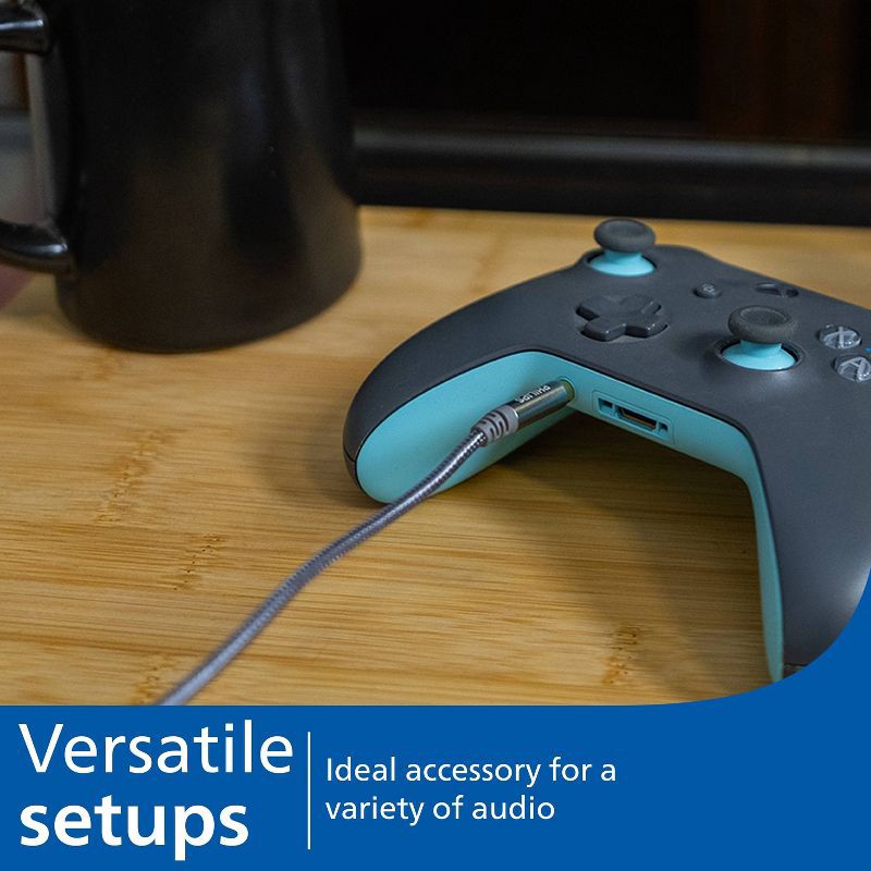 slide 3 of 6, Philips 3.5mm Auxiliary Audio Cable - Silver, 1 ct