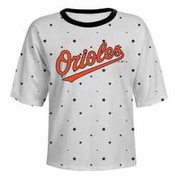 MLB Baltimore Orioles Women's Stars Fashion T-Shirt - XL