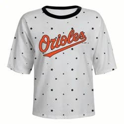 MLB Baltimore Orioles Women's Stars Fashion T-Shirt - XL